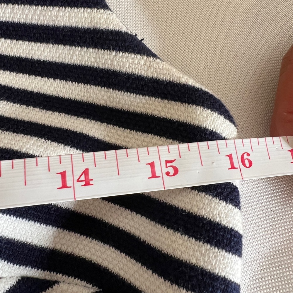 Boden Navy & White Striped Sleeveless Midi Dress - Picture 6 of 7